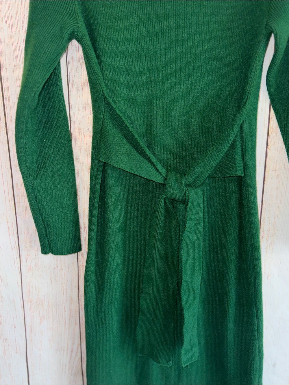 Eloquii Emerald Green Knit Tie-Front Sweater Midi Dress- Sz 14/16 - Picture 3 of 8